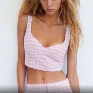 Zara Purple Corset Crop Top